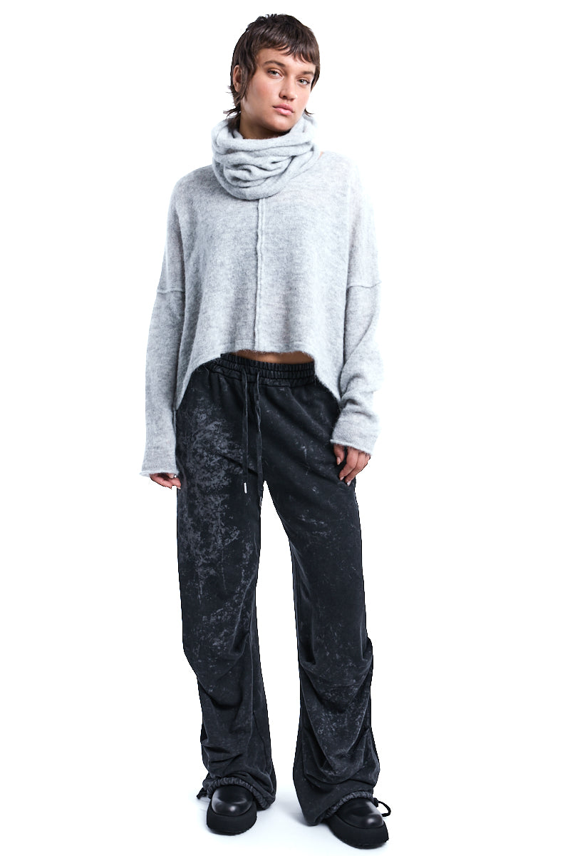 PEARL JUMPER WITH REMOVABLE SNOOD