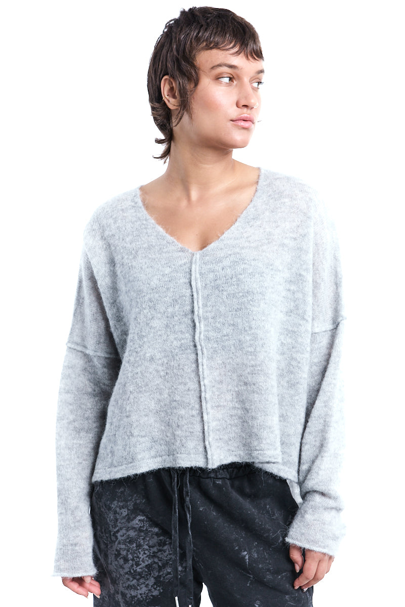 PEARL JUMPER WITH REMOVABLE SNOOD