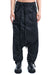 BLACK OVER DROPPED CROTCH PANTS
