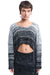 BLACK-PEARL CROPPED KNITTED JERSEY