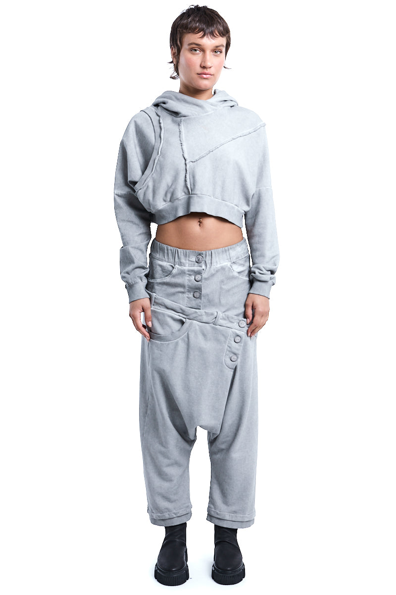 PEARL DYED CROP HOODIE