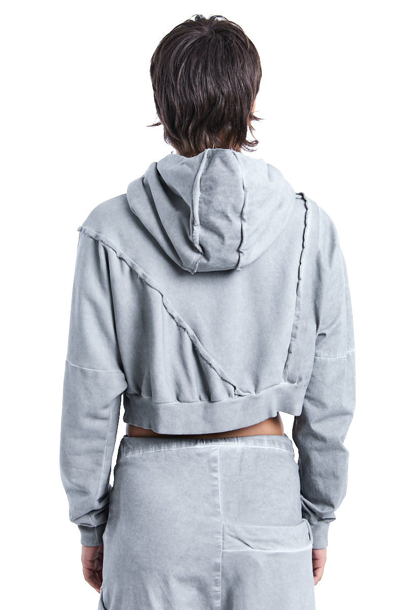 PEARL DYED CROP HOODIE