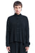 BLACK CRINKLED SOFT SHIRT