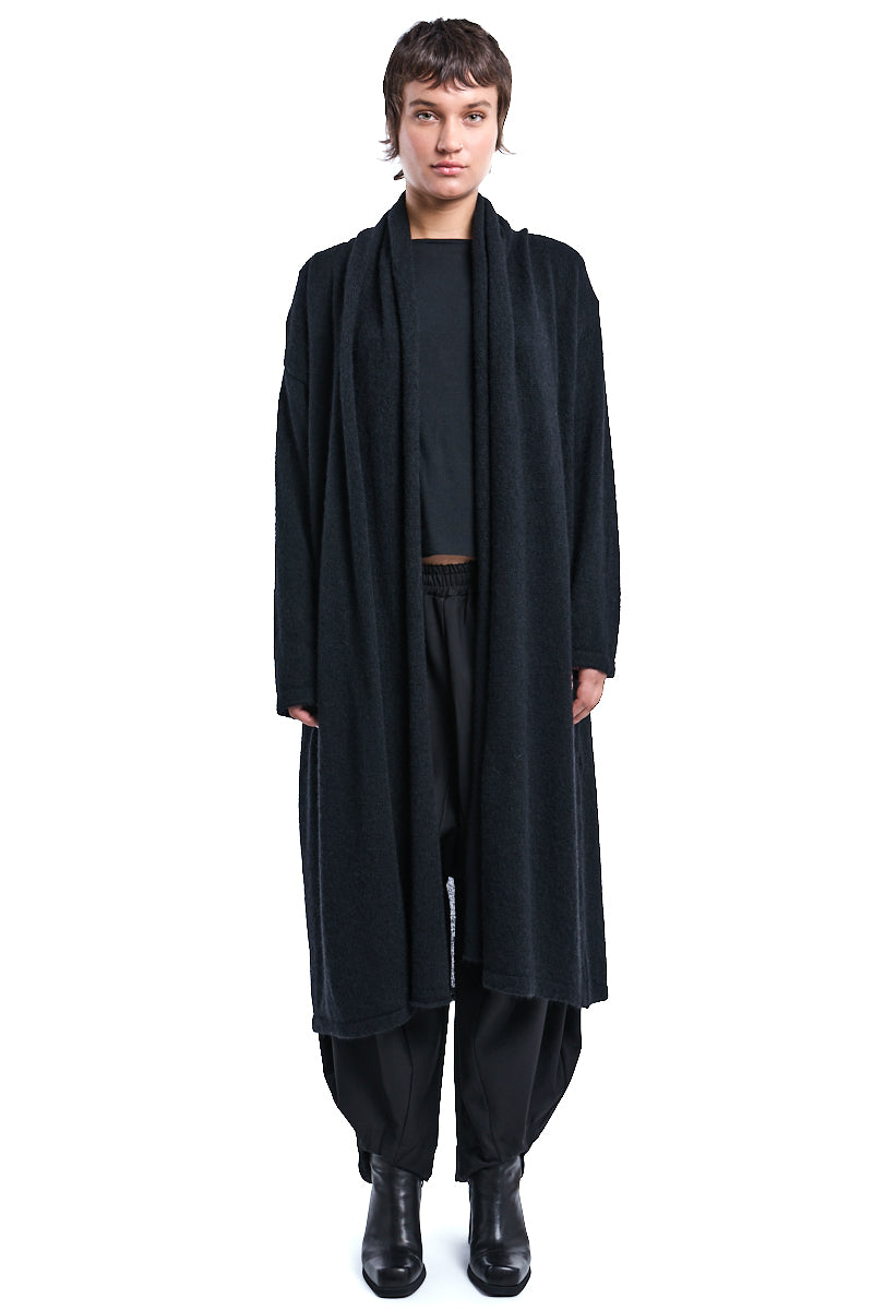 WOOL BLEND MAXI CARDIGAN