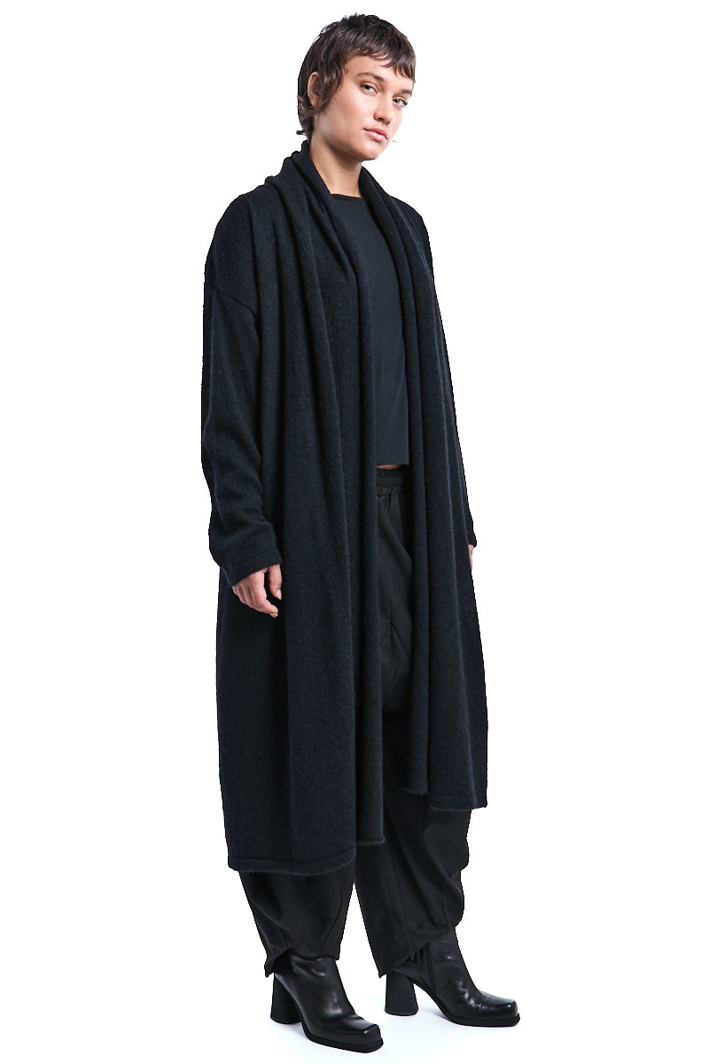 WOOL BLEND MAXI CARDIGAN