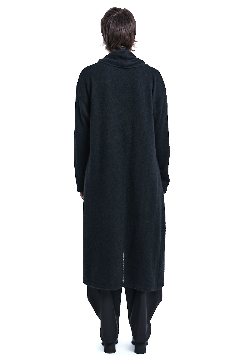 WOOL BLEND MAXI CARDIGAN