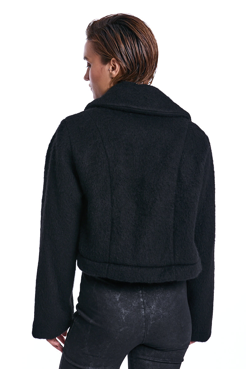 BLACK FAUX FUR 3-IN-1 PADDED COAT