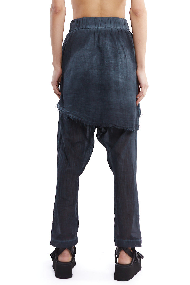 DENIM OLD DYED PANELED PANTS
