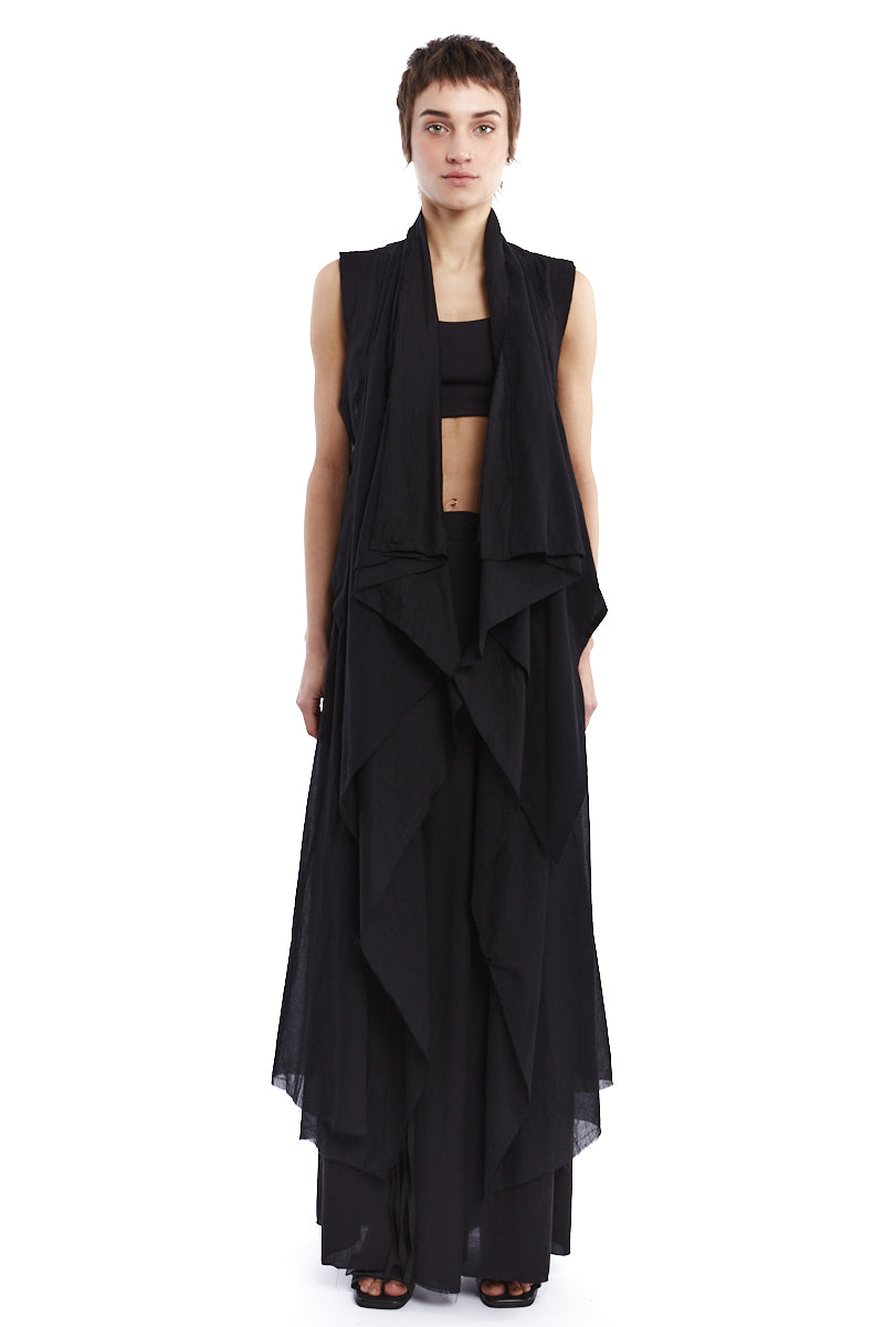 Cotton Gauze Maxi Dress - Black By Studio B3