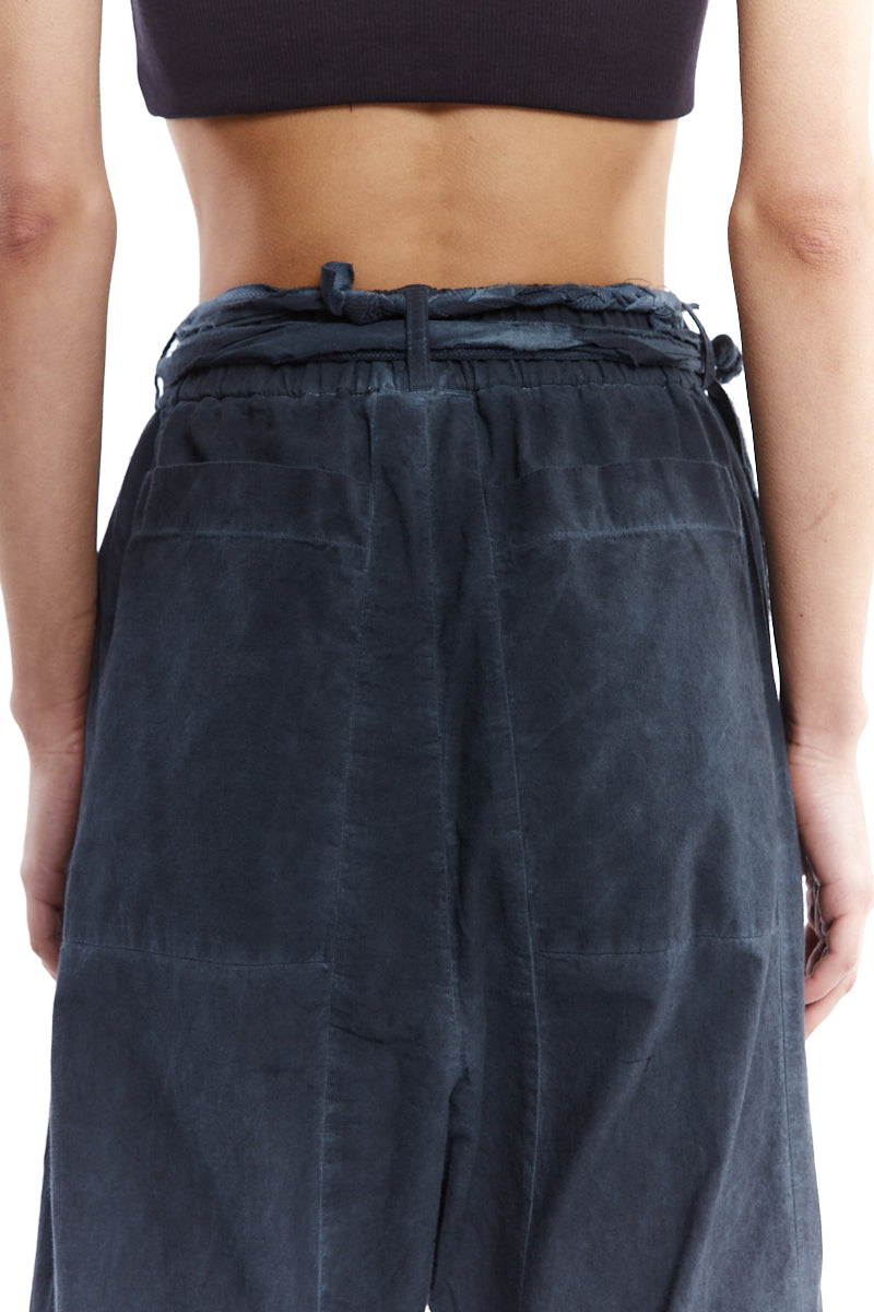 DENIM OLD DYED RAW COTTON PANTS