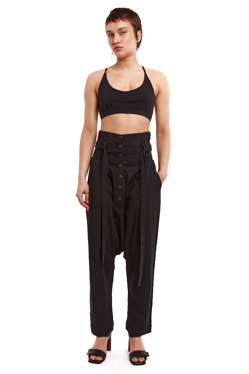 BLACK HIGH WAIST PANTS