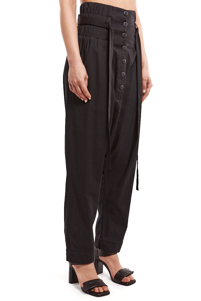 BLACK HIGH WAIST PANTS