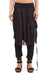 BLACK VOILE OVERLAPPING PANEL PANTS