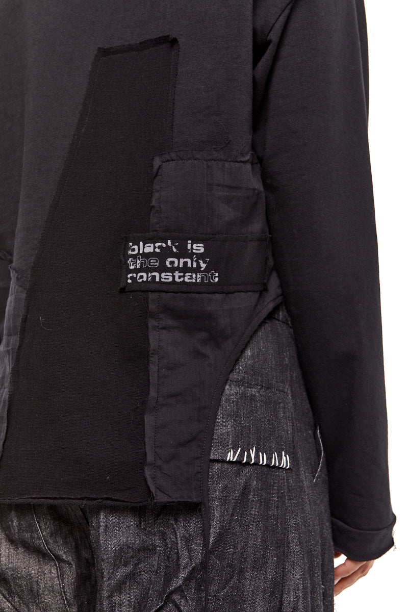 BLACK ASYMMETRIC JUMPER