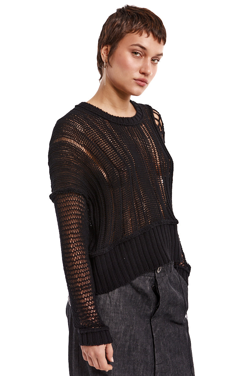 BLACK HAND KNITTED JUMPER