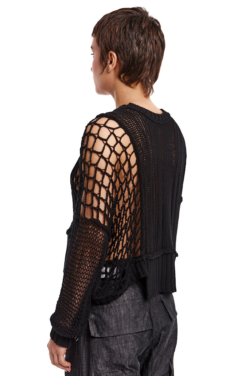 BLACK HAND KNITTED JUMPER