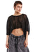 BLACK KNIT CROPPED TOP