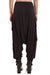 BLACK DRAPED LOW CROTCH PANTS