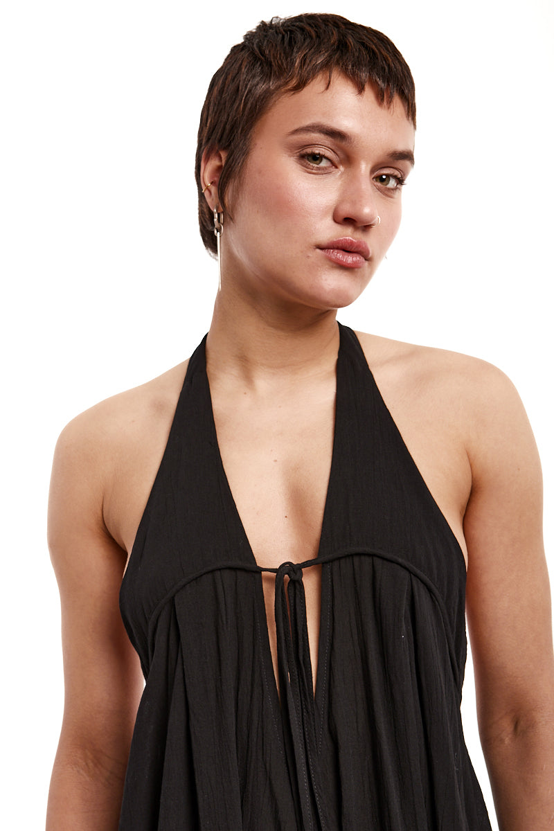 BLACK LONG MAXI DRESS