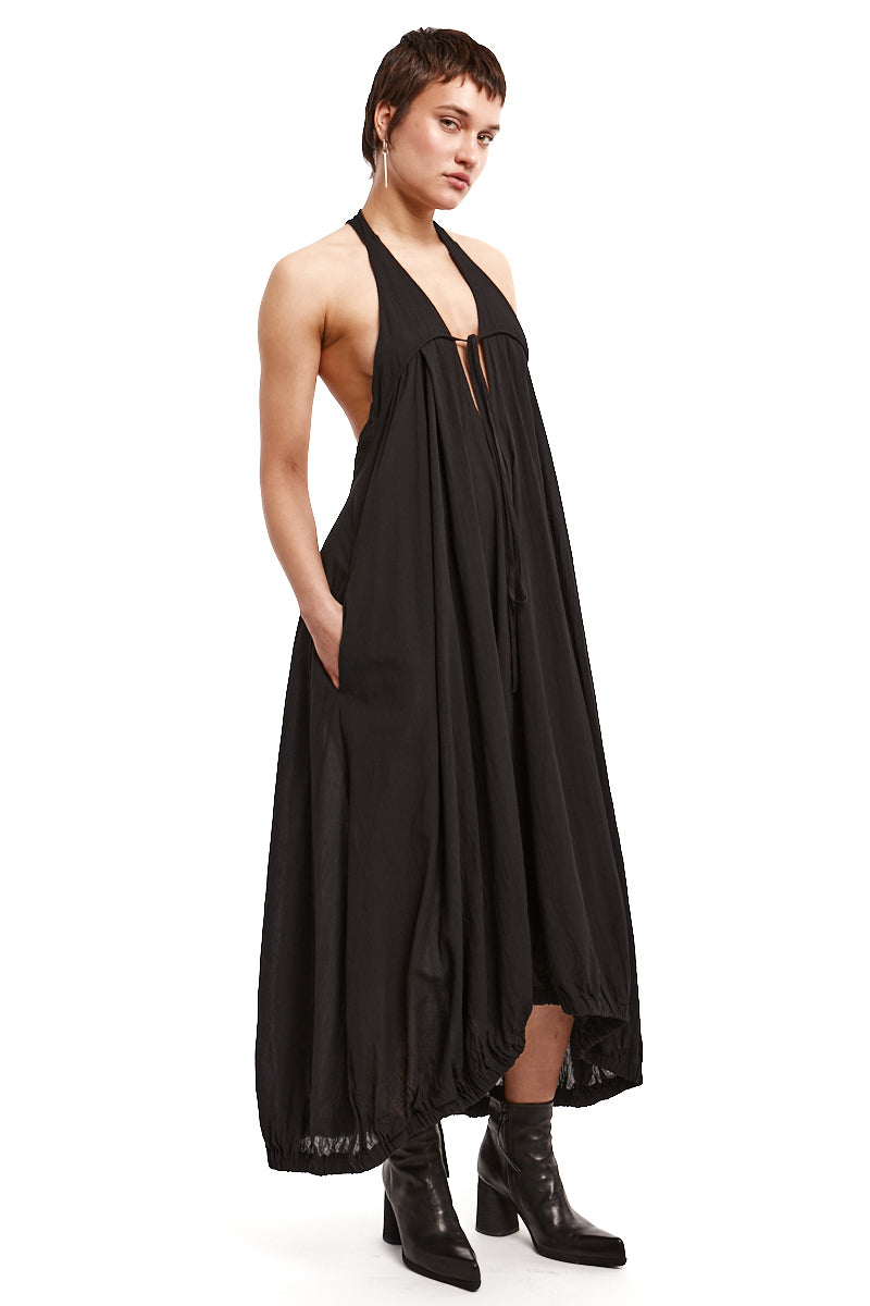 BLACK LONG MAXI DRESS