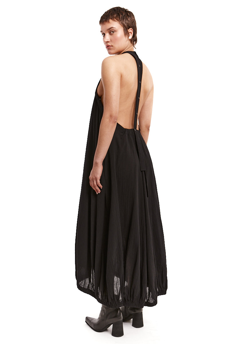 BLACK LONG MAXI DRESS