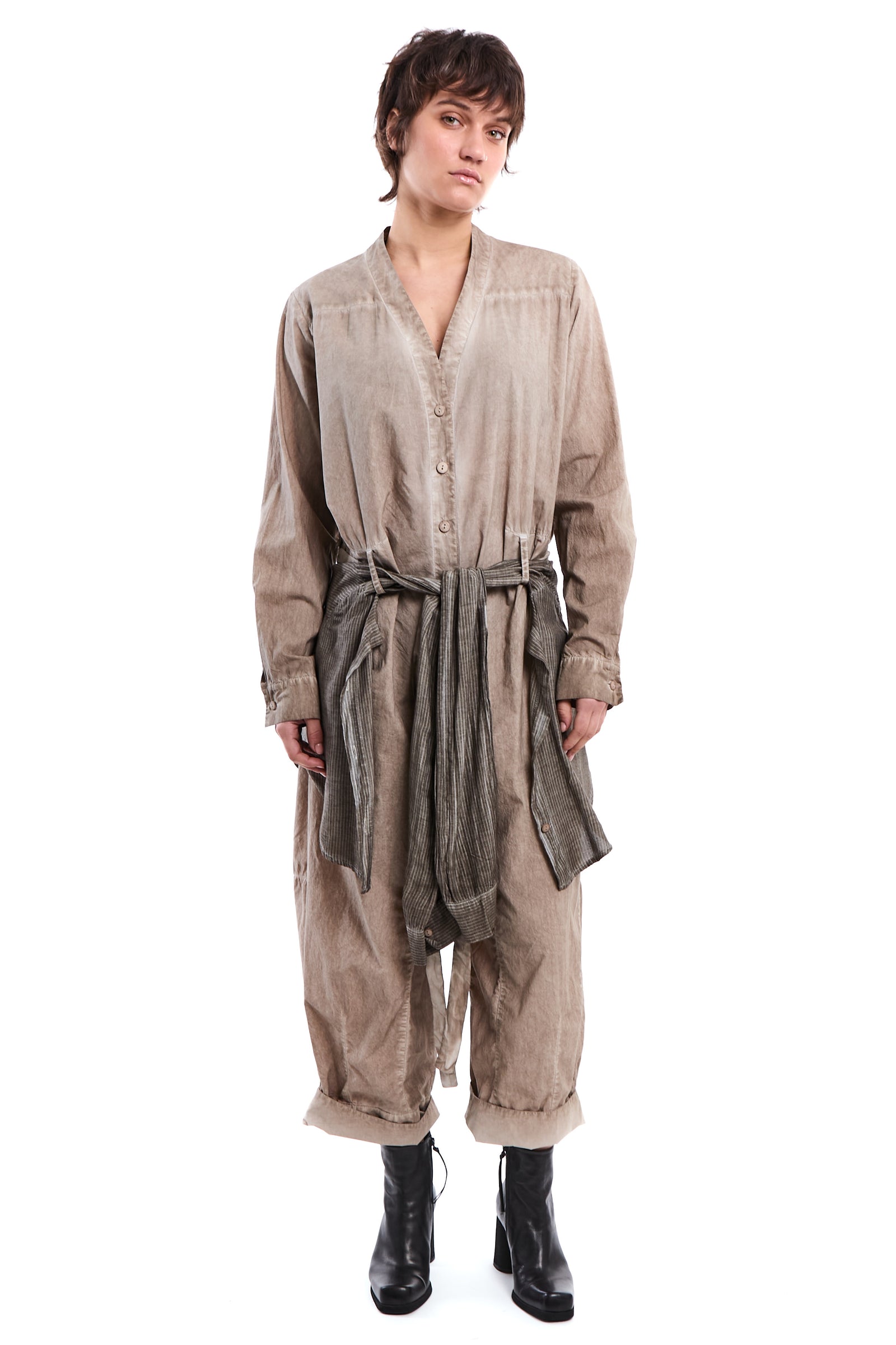 SAND OLD DYED MODULAR JUMPSUIT
