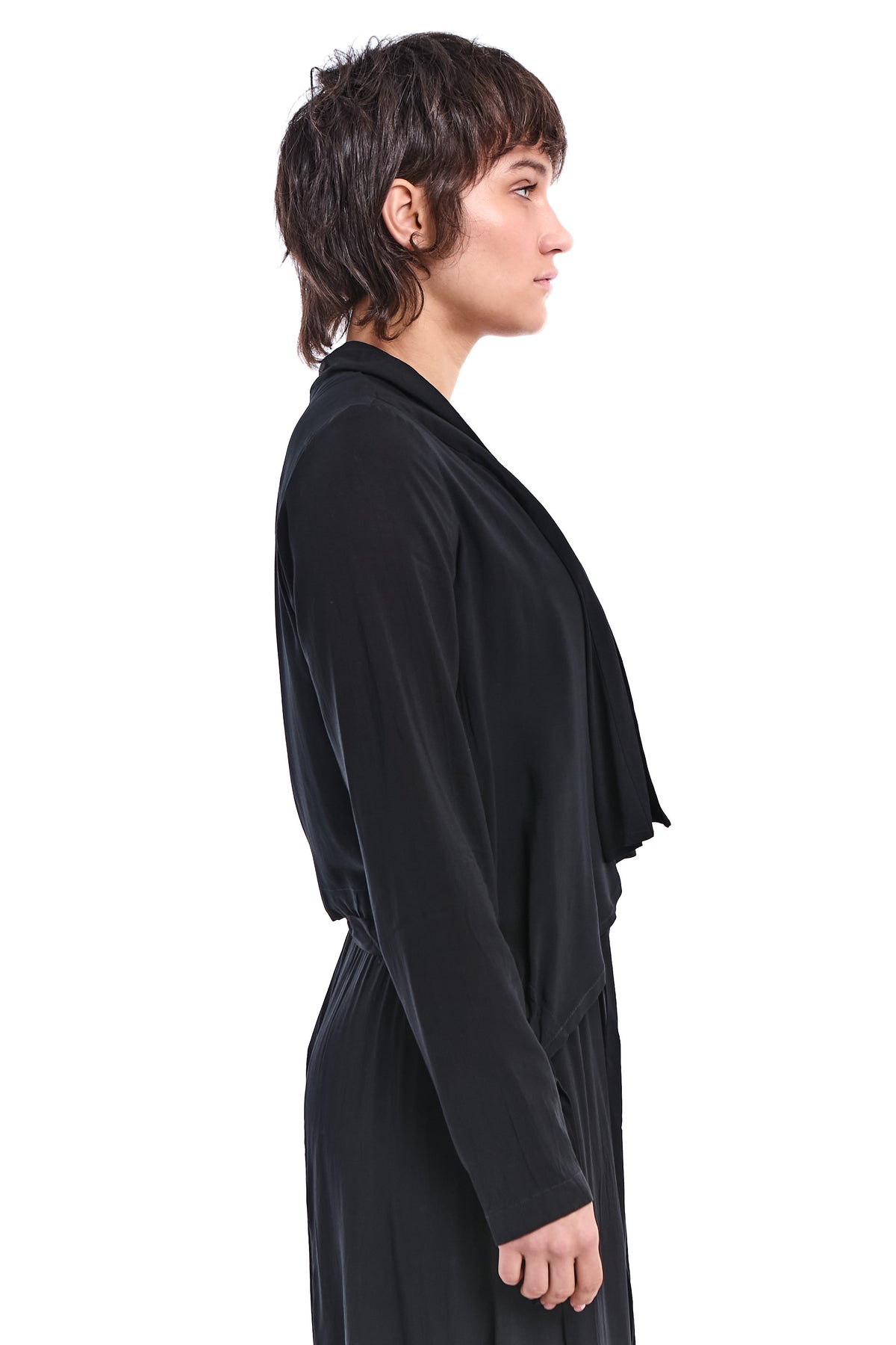 BLACK CINCH ASYMMETRIC BLAZER