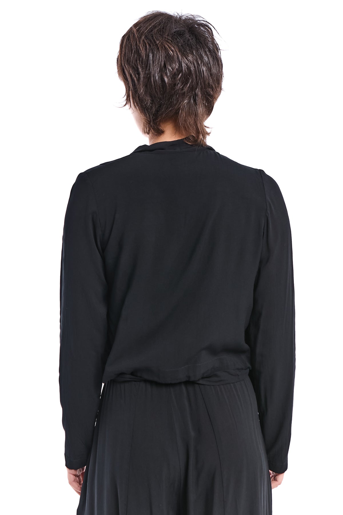 BLACK CINCH ASYMMETRIC BLAZER