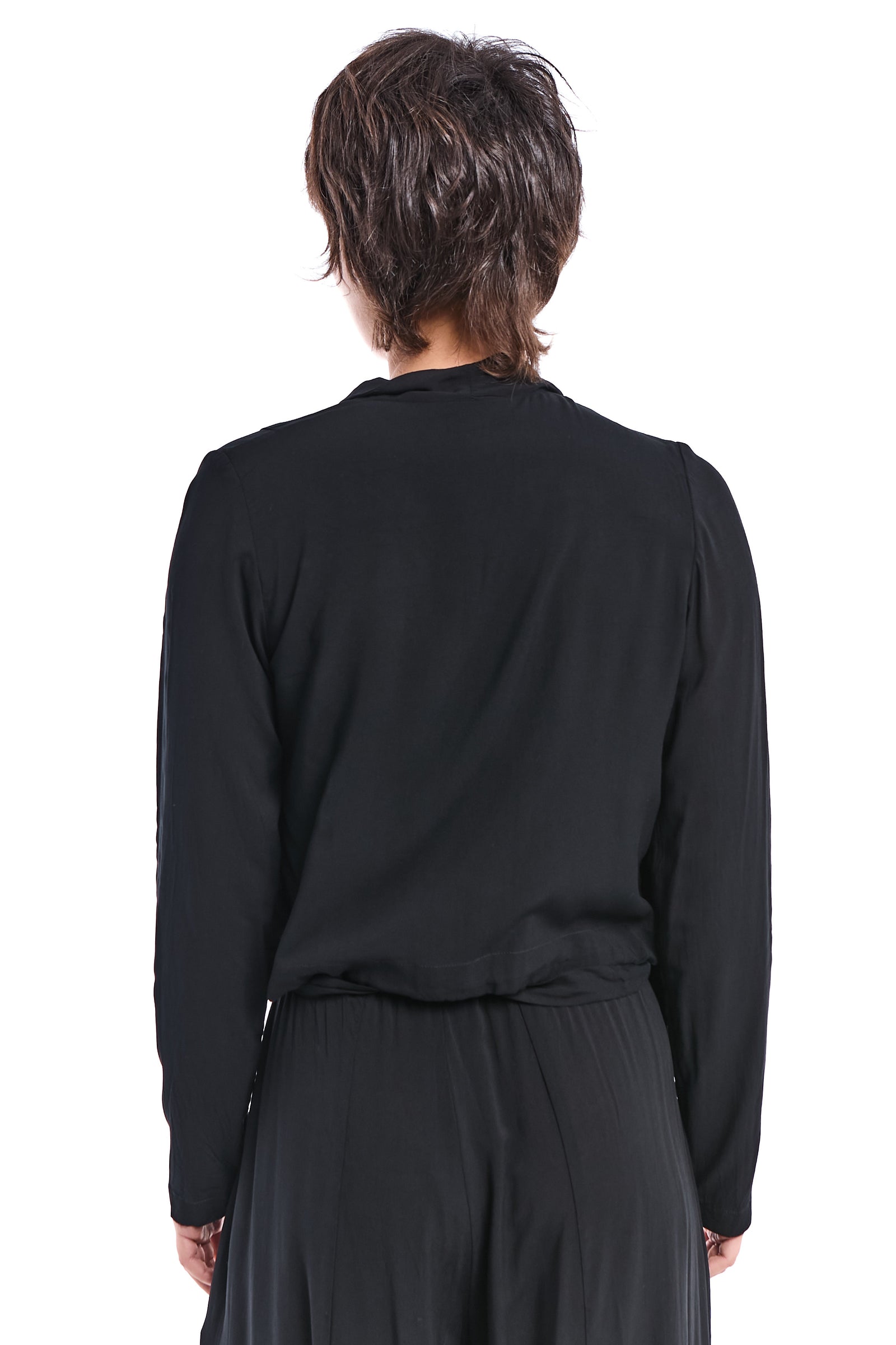 BLACK CINCH ASYMMETRIC BLAZER