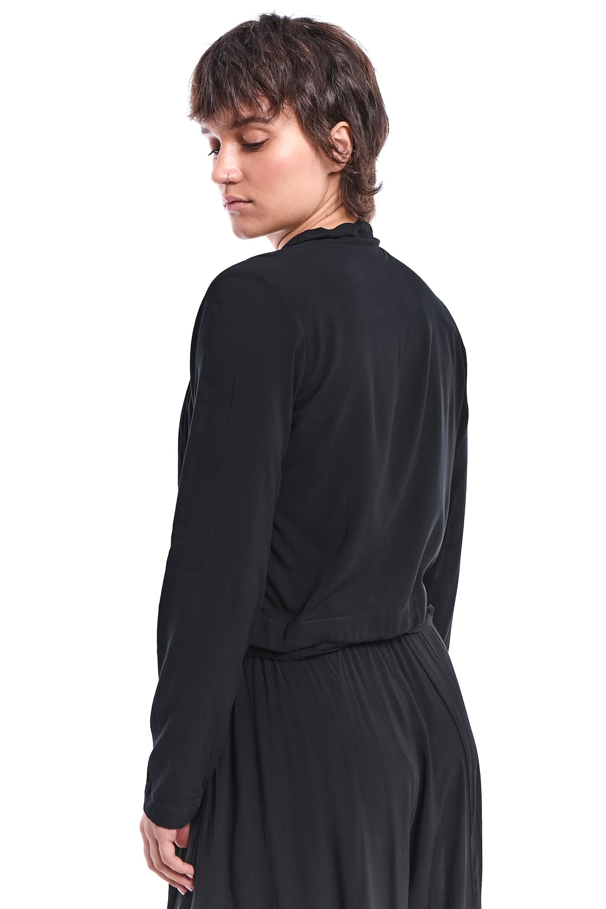 BLACK CINCH ASYMMETRIC BLAZER