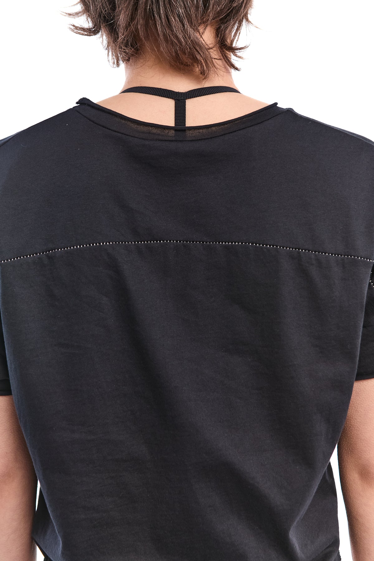 BLACK SOFT JERSEY CROP TOP