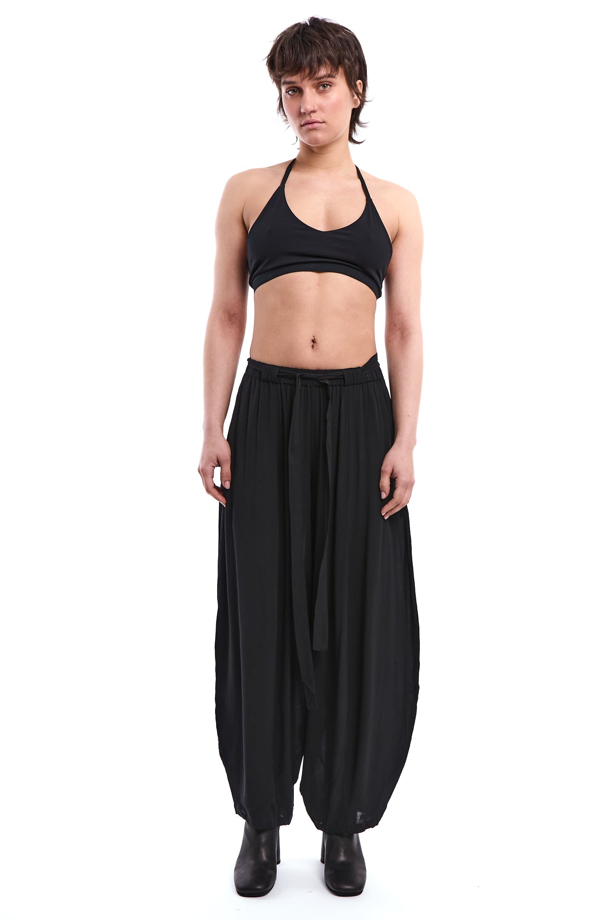 BLACK FLUID SLOUCHY VISCOSE PANTS