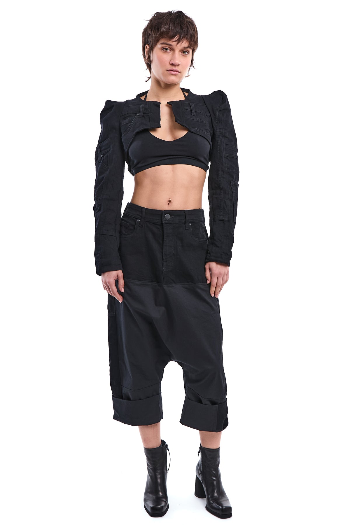 BLACK FRAGMENT RECONSTRUCTED DENIM JACKET