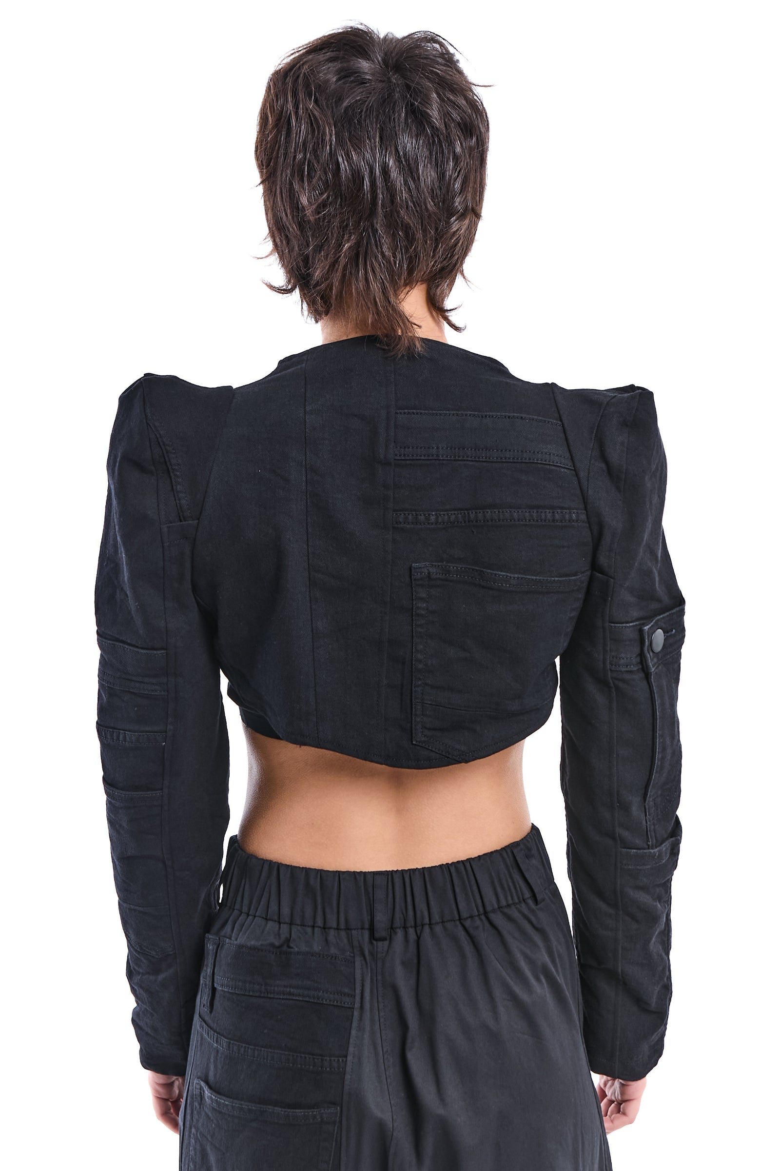 BLACK FRAGMENT RECONSTRUCTED DENIM JACKET