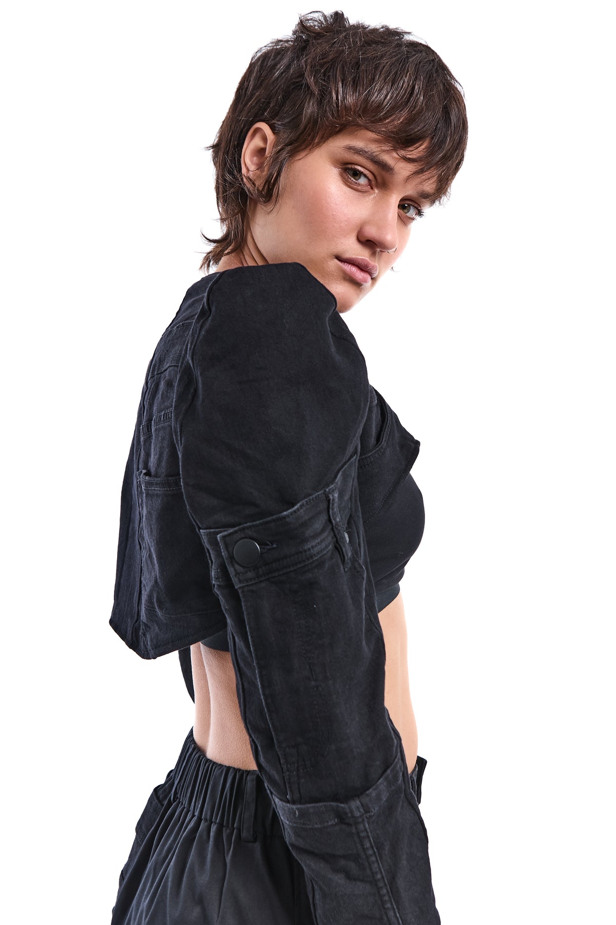 BLACK FRAGMENT RECONSTRUCTED DENIM JACKET