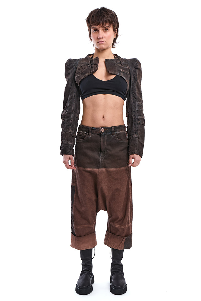 COPPER FRAGMENT RECONSTRUCTED DENIM JACKET
