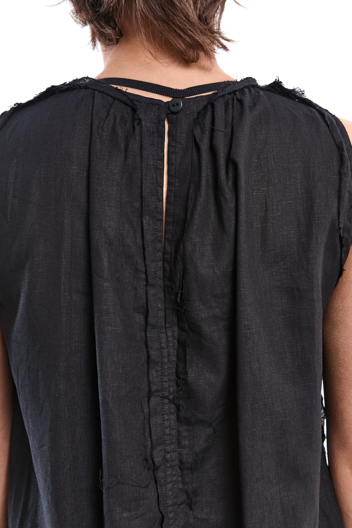 OVERLAP BAMBOO-LINEN TUNIC