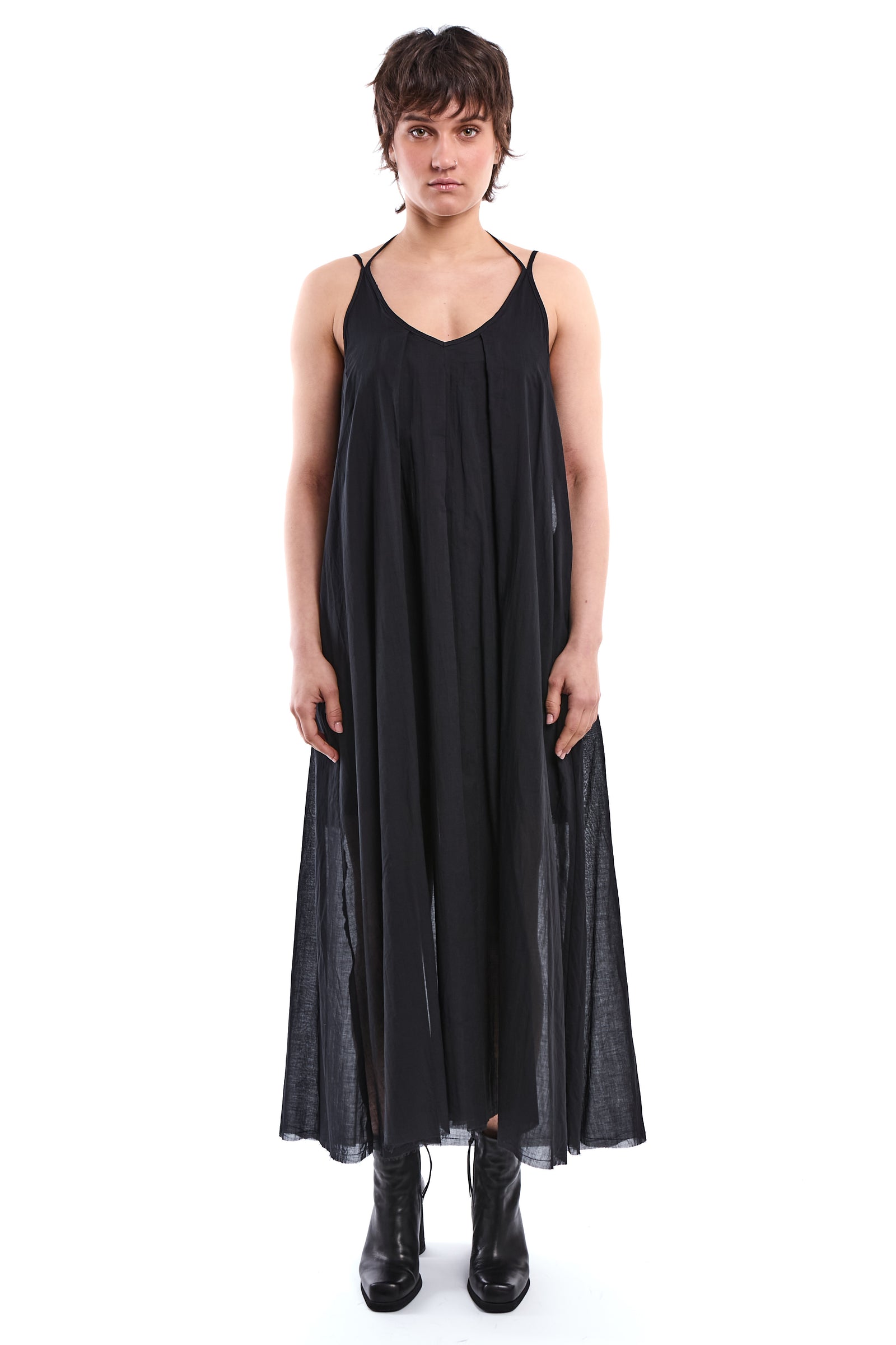 DOUBLE-LAYER ADJUSTABLE MAXI DRESS
