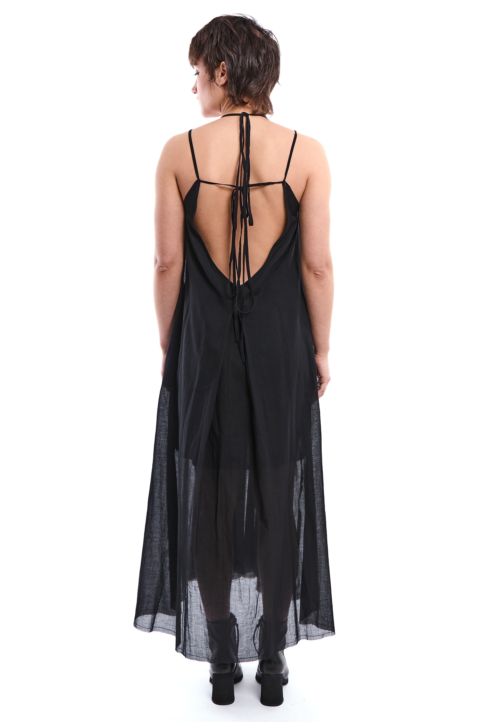 DOUBLE-LAYER ADJUSTABLE MAXI DRESS