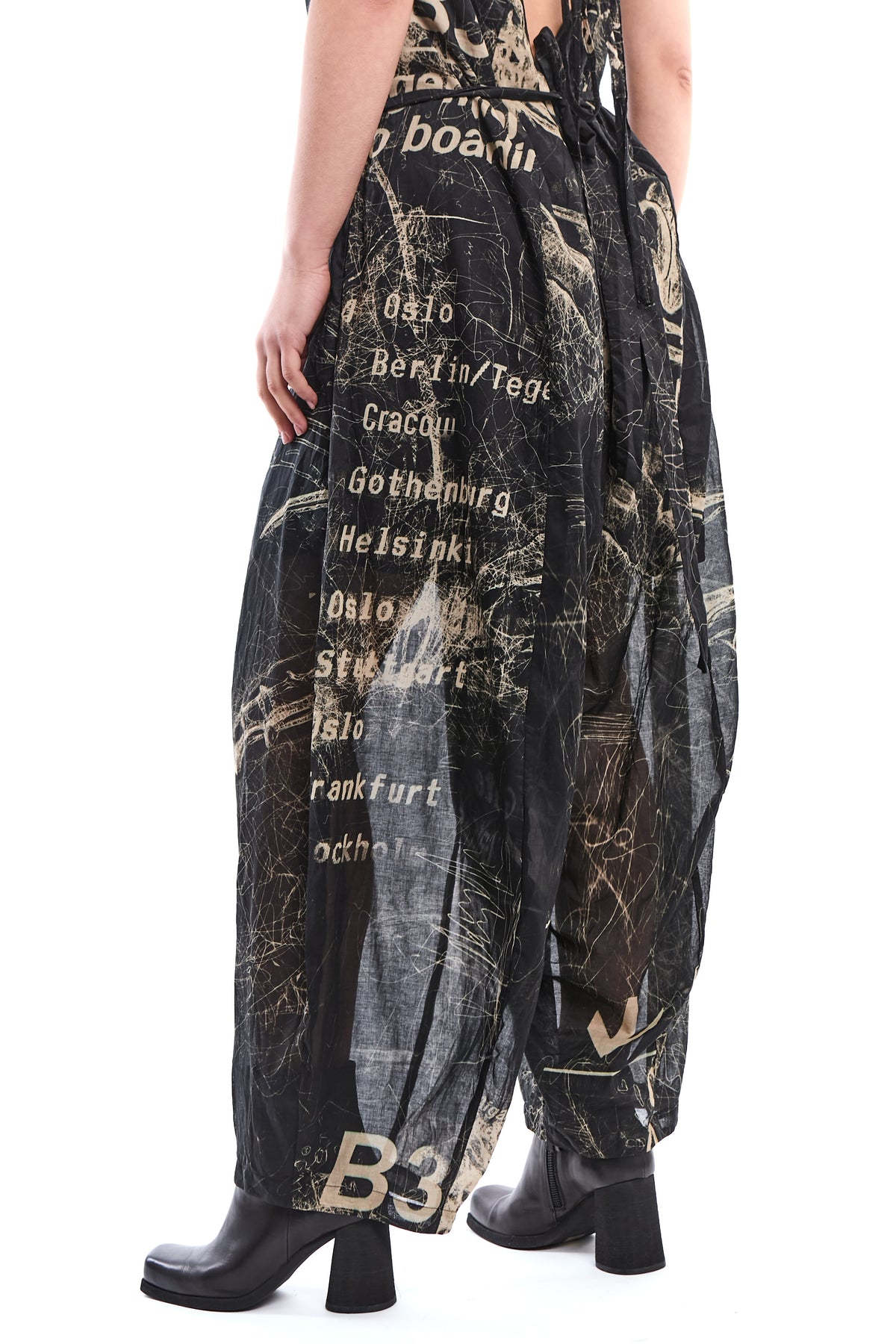 PRINTED DOUBLE-LAYER ADJUSTABLE JUMPSUIT