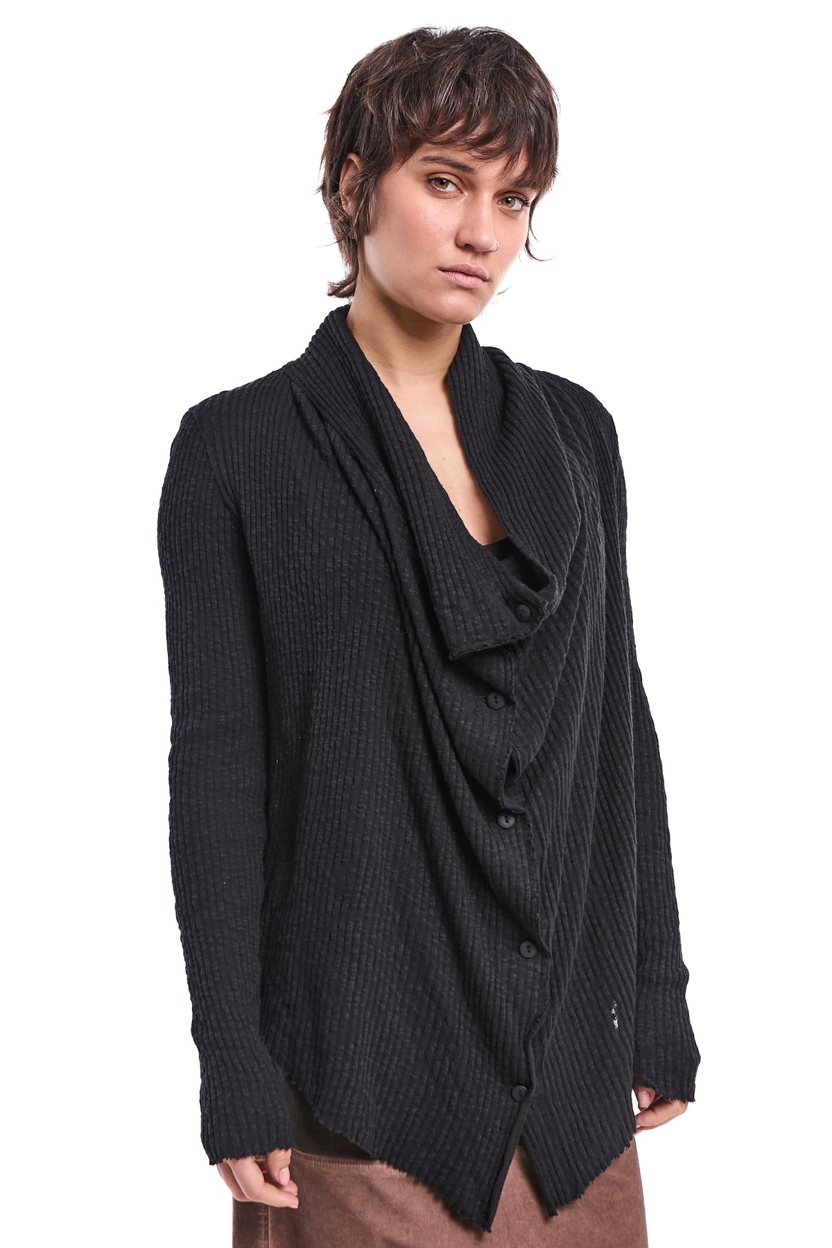 RAW-EDGE SLOUCHY CARDIGAN