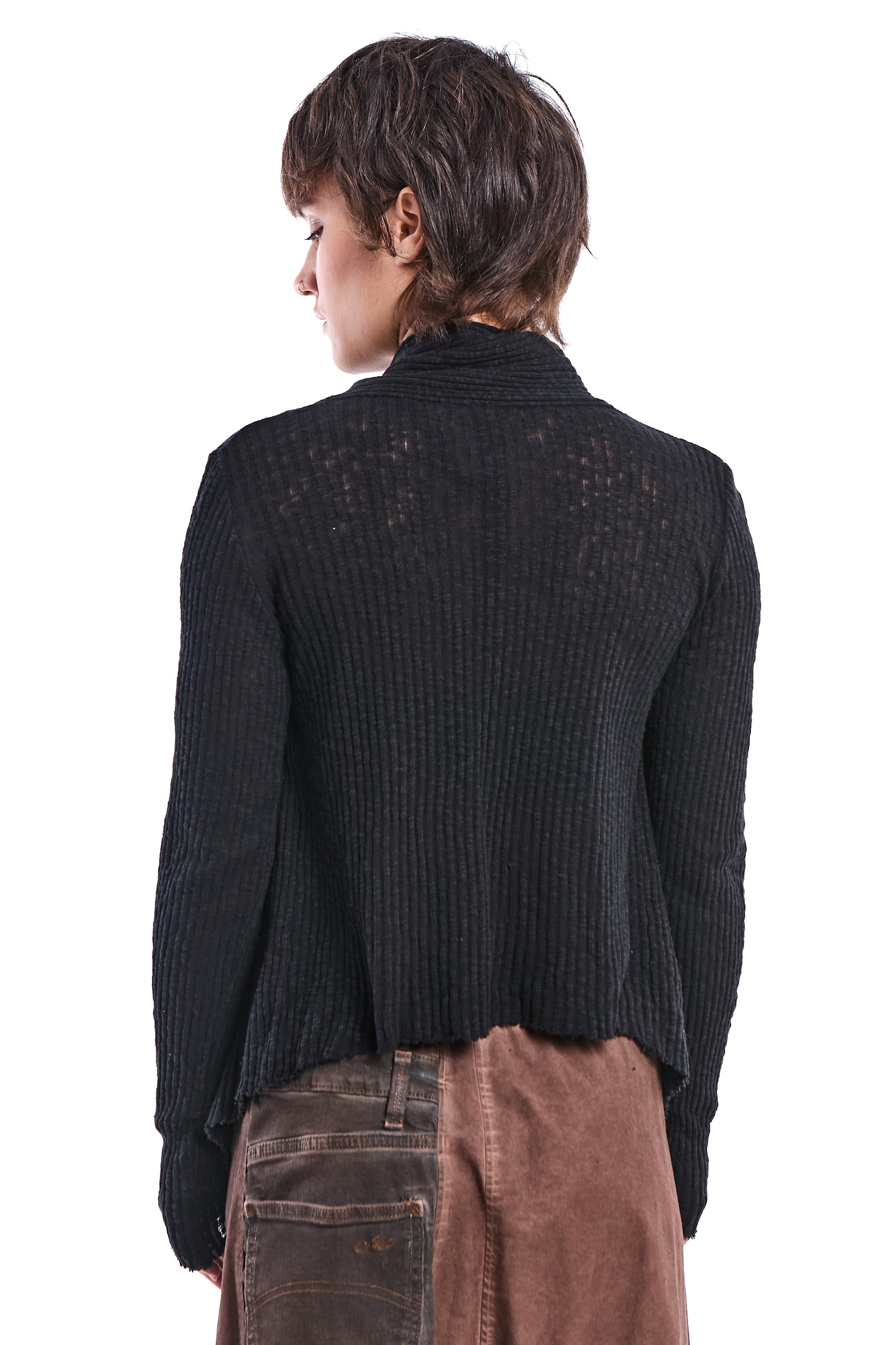 RAW-EDGE SLOUCHY CARDIGAN