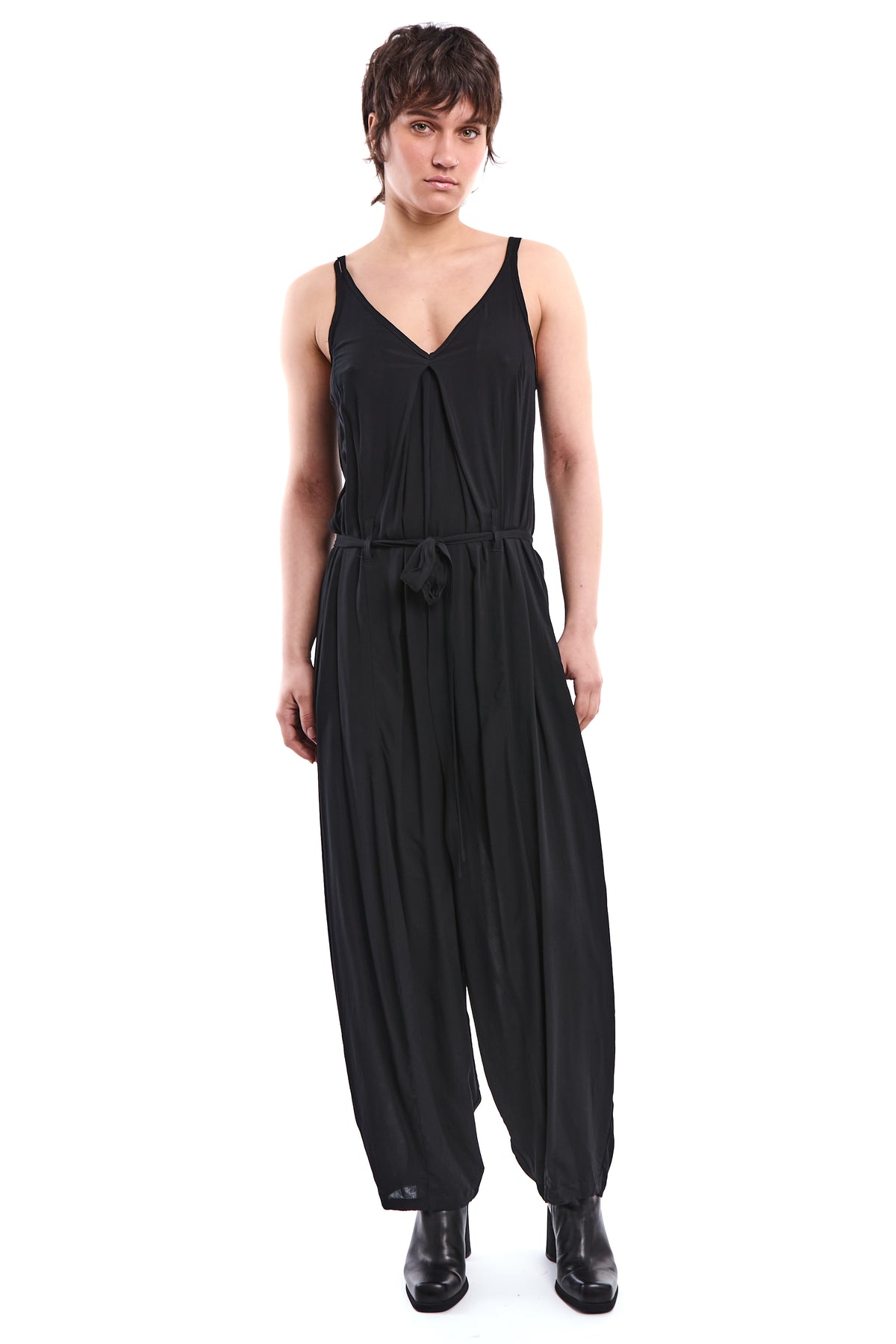 FLUID ADJUSTABLE WIDE-LEG JUMPSUIT