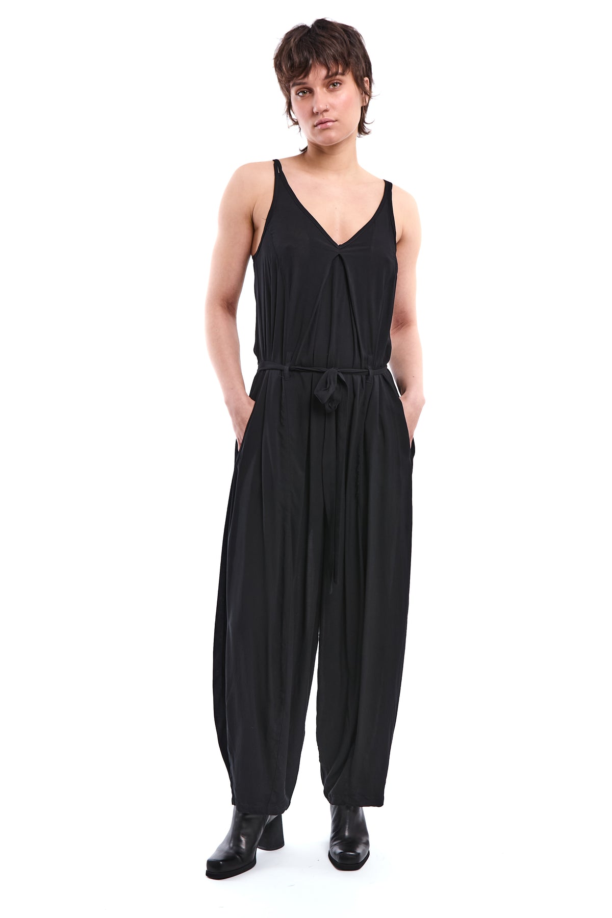 FLUID ADJUSTABLE WIDE-LEG JUMPSUIT
