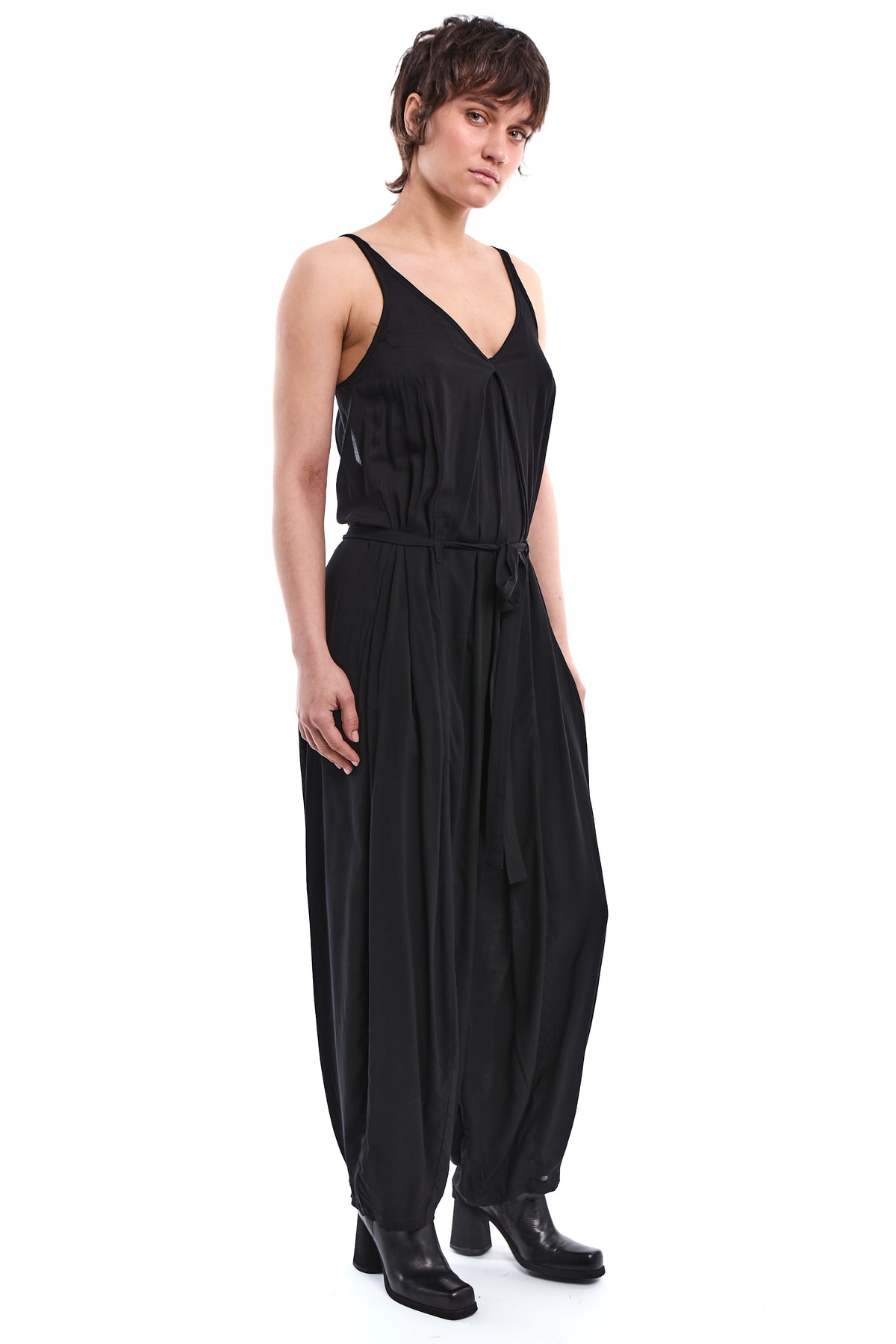 FLUID ADJUSTABLE WIDE-LEG JUMPSUIT