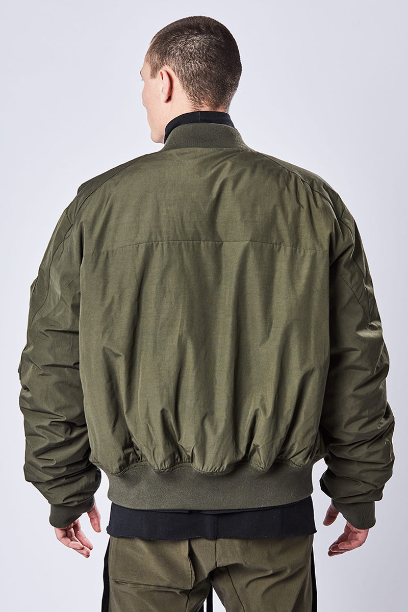 GREEN PADDED BOMBER JACKET