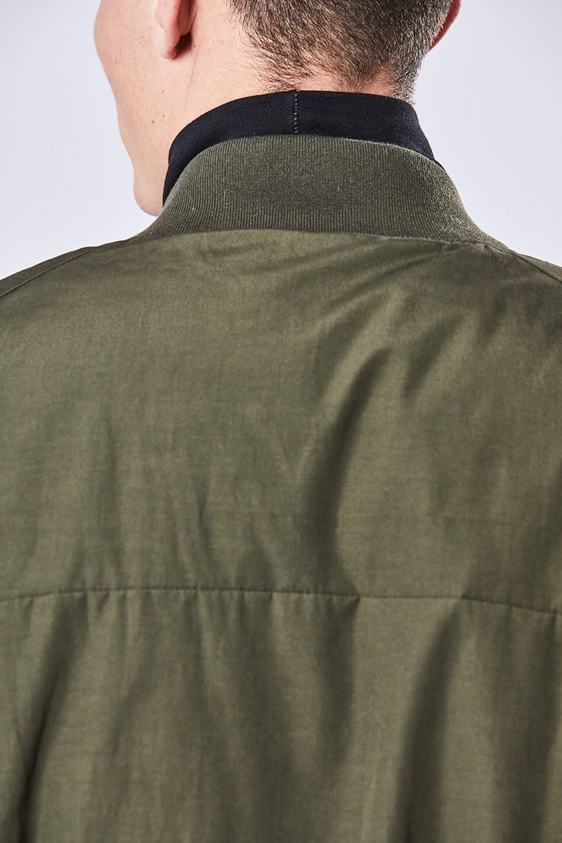 GREEN PADDED BOMBER JACKET