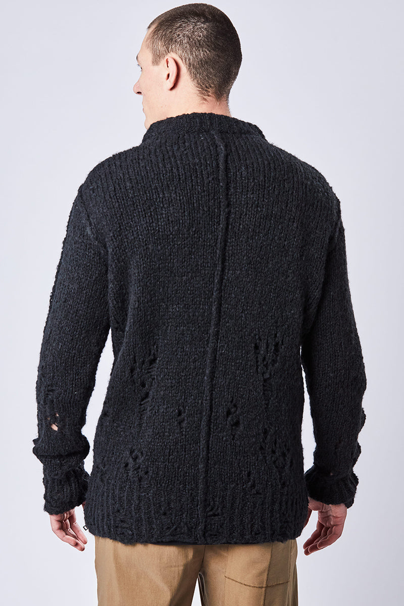 DESTROYED EFFECT ALPACA SWEATER
