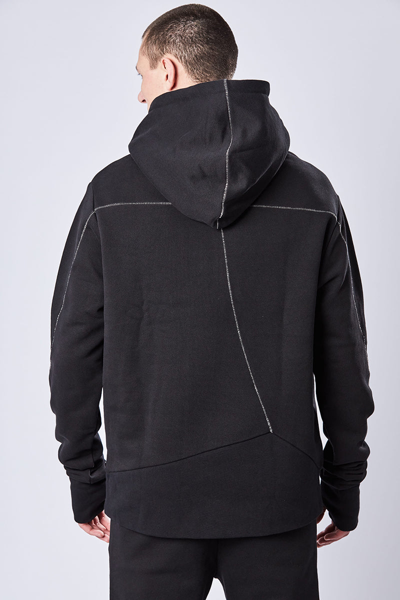 Thom Krom | Shop Online | AW23 | Black Stitching Hooded Sweater