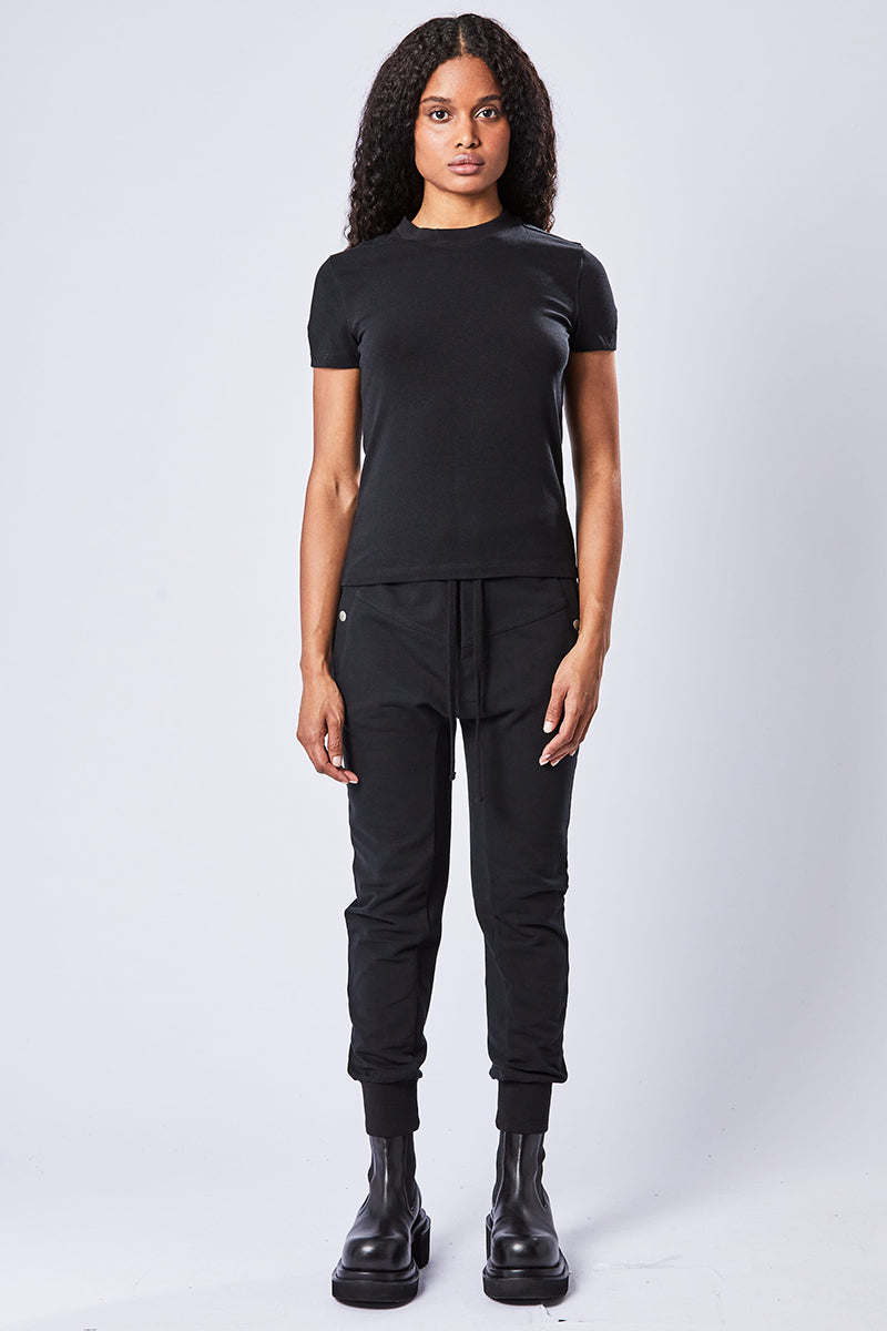 BLACK SOFT BASIC TEE